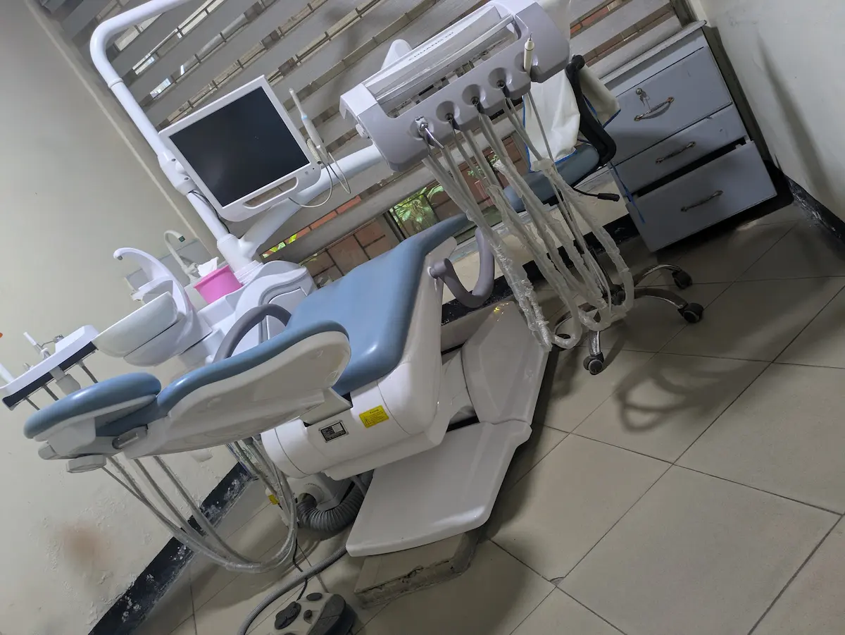 Dental treatment chair and equipment inside the clinic